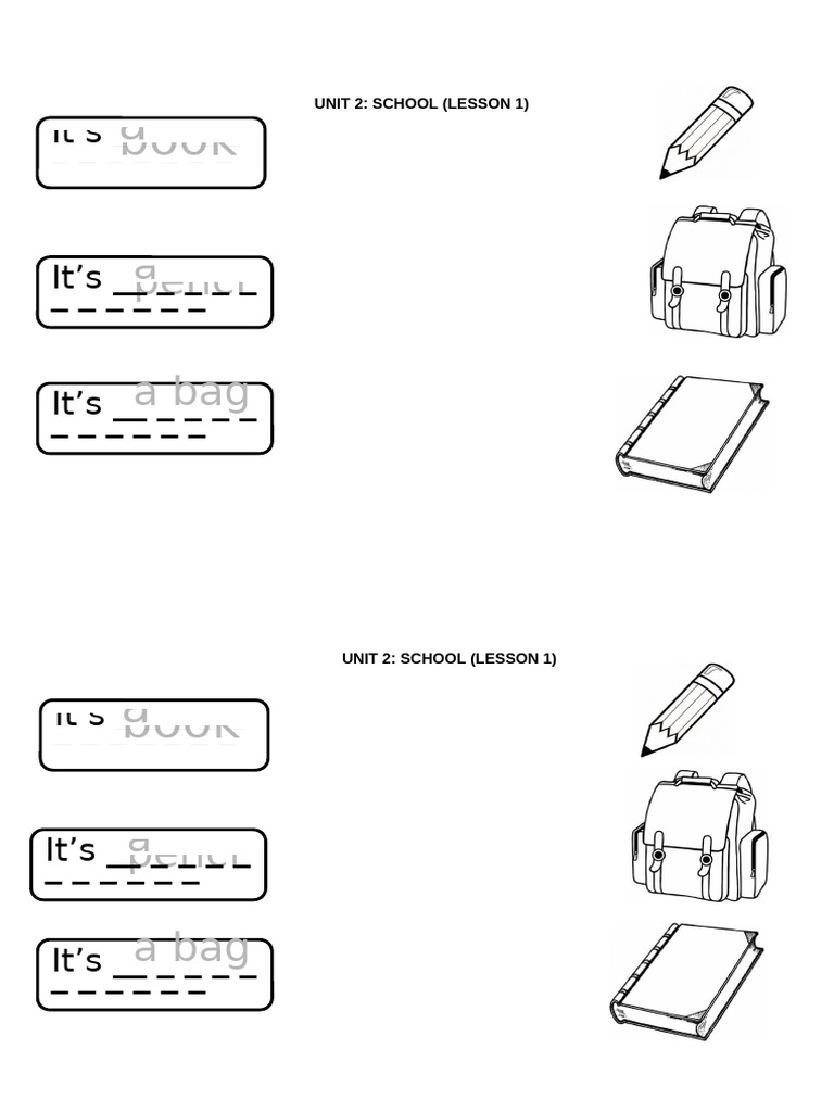 Unit 2 - School (Lesson 1) | PDF