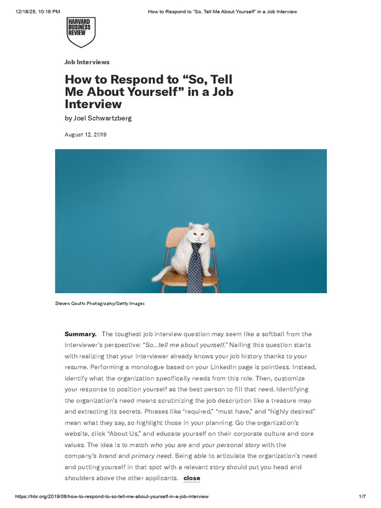 Mastering "Tell Me About Yourself" | PDF | Job Interview | Social ...