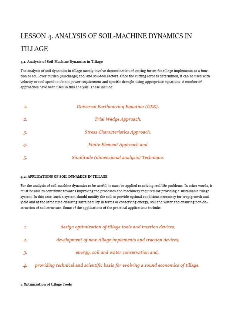 Analysis of Soil Machine Dynamics in Tillage | PDF | Tillage | Soil