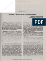 Filosofia e Identidad Nacional en Honduras