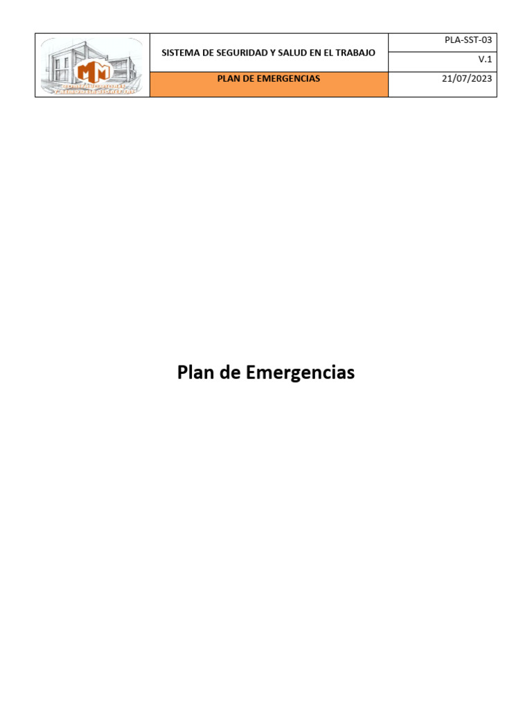 Plan de Emergencias Laborales 2023 | PDF | Riesgo | Valores