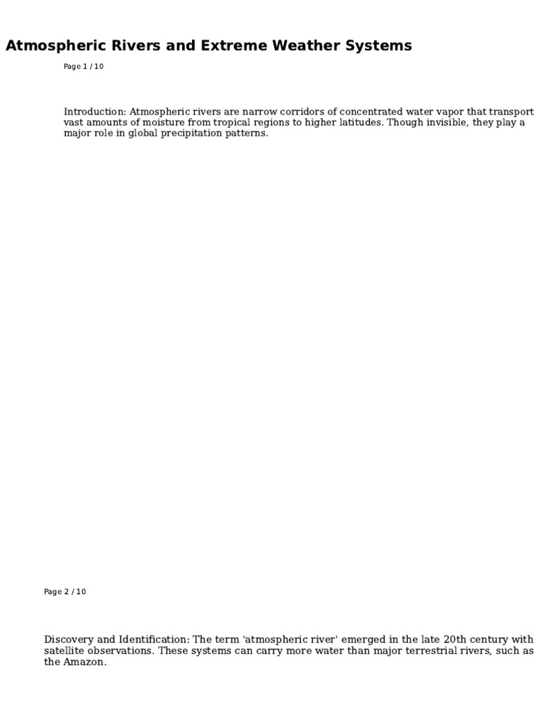 Atmospheric Rivers and Extreme Weather | PDF