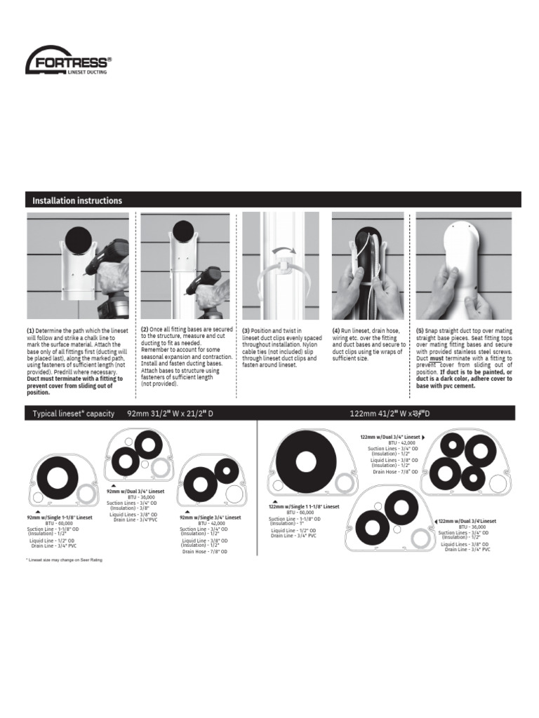 Lineset Duct Installation Guide | PDF | Duct (Flow) | Electrical Wiring