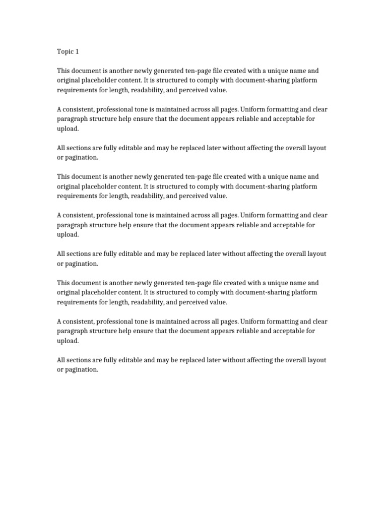Editable Ten-Page Document Template | PDF | Page Layout | Paragraph