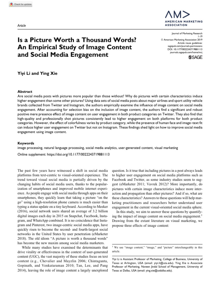 Is A Picture Worth A Thousand Words - An Empirical Study of Image ...