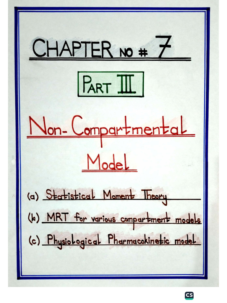 Non Compartment ModeL | PDF