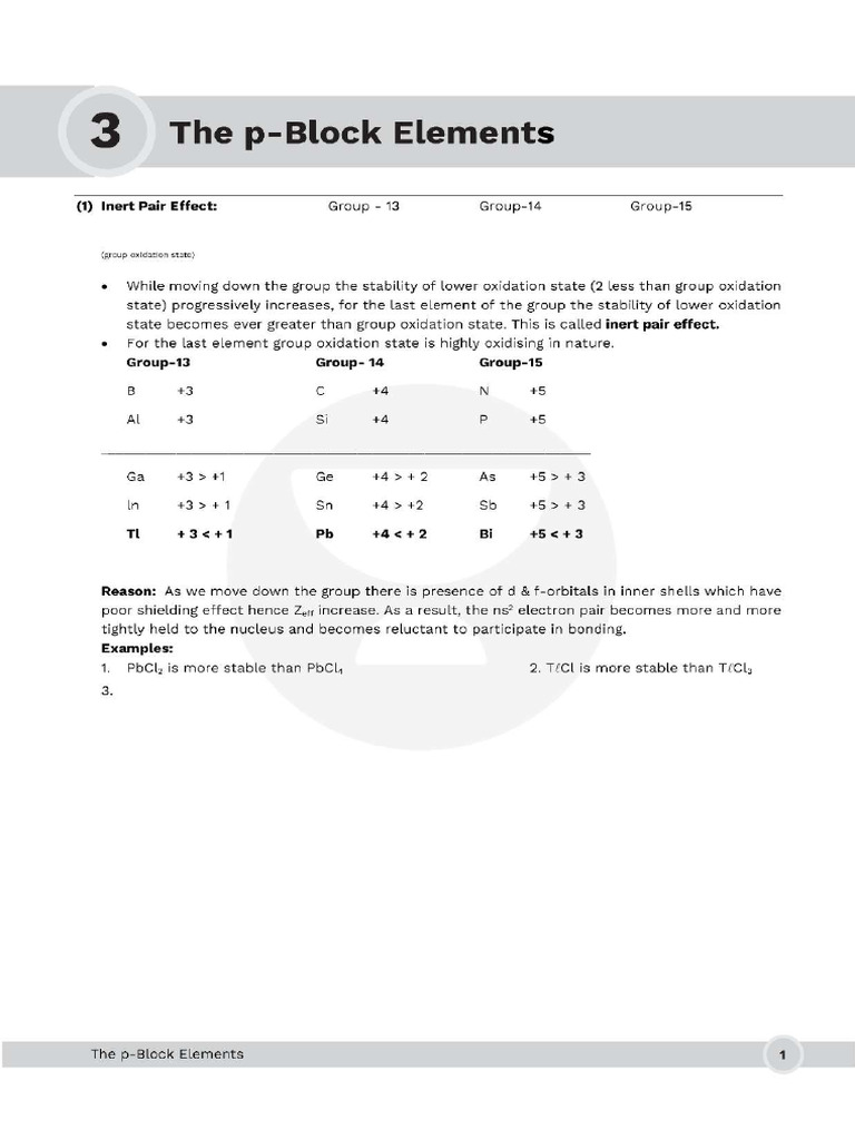 P Block Elements 2 | PDF