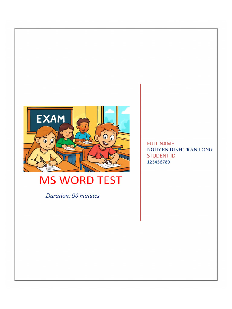Test 1 - Ms Word - Fa25 - A | PDF