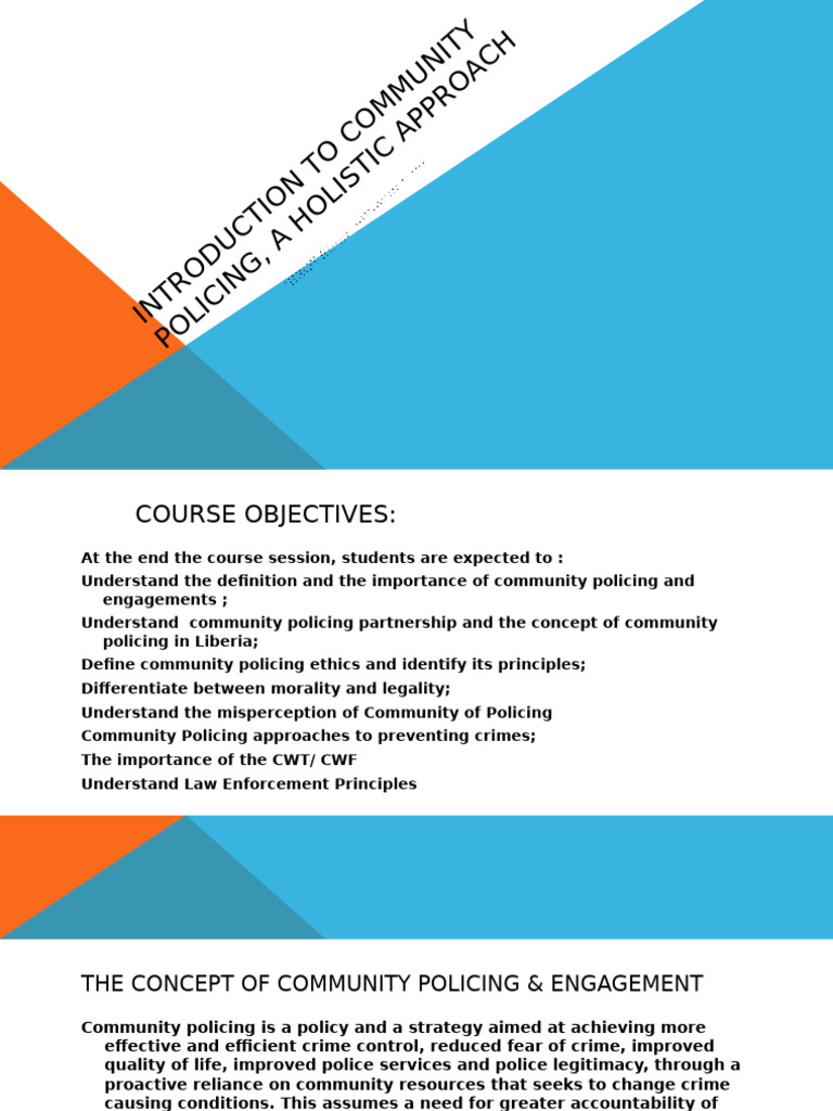 Community Policing Strategies in Liberia | PDF | Mediation | Community ...