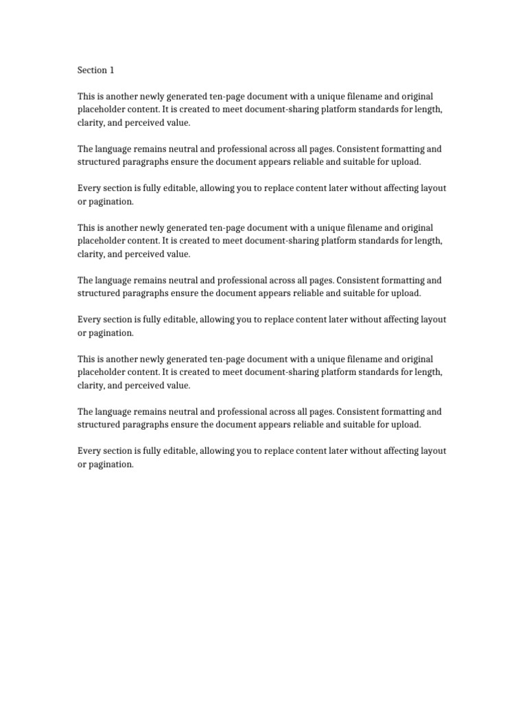 Editable Ten-Page Document Template | PDF | Page Layout | Design