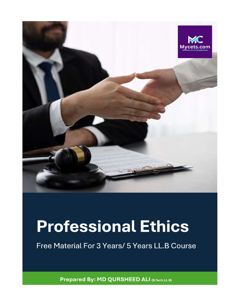 PROFESSIONAL ETHICS Osmania University LLB Notes OU LLB Semester Notes ...