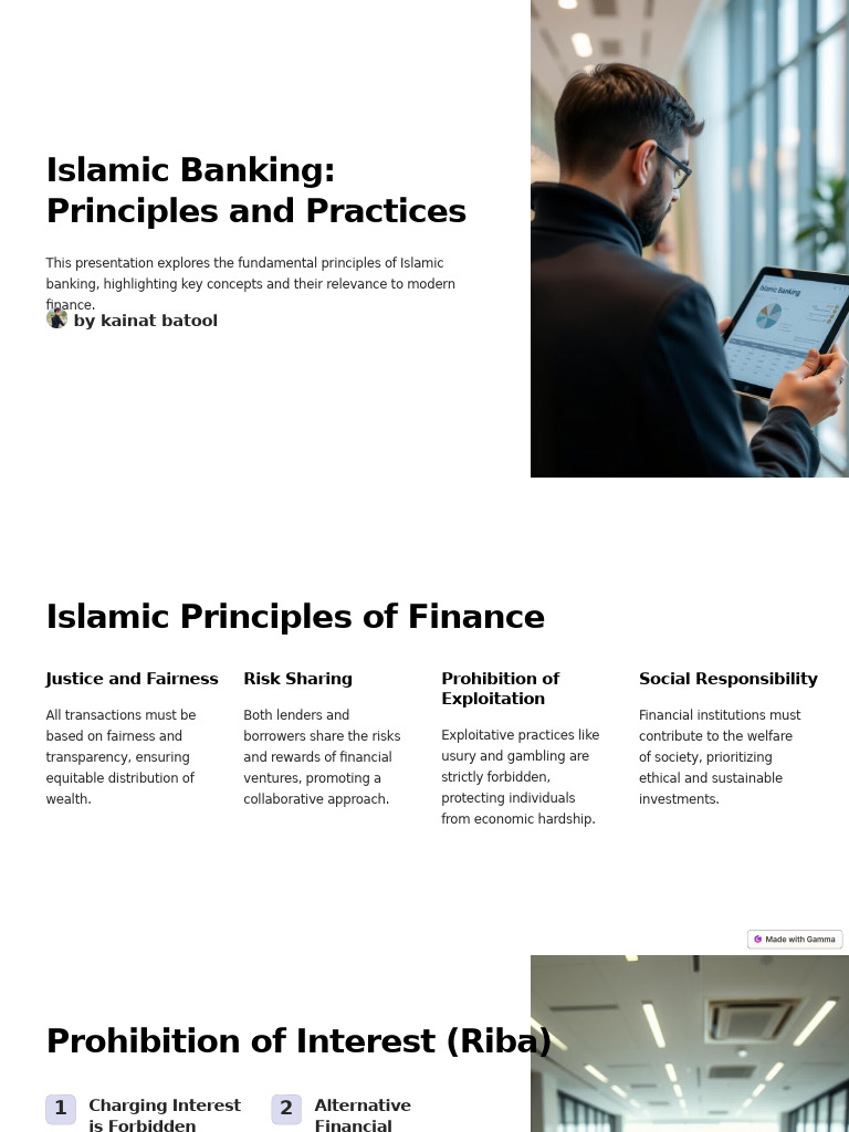 Islamic Banking Principles Explained | PDF | Islamic Banking And ...
