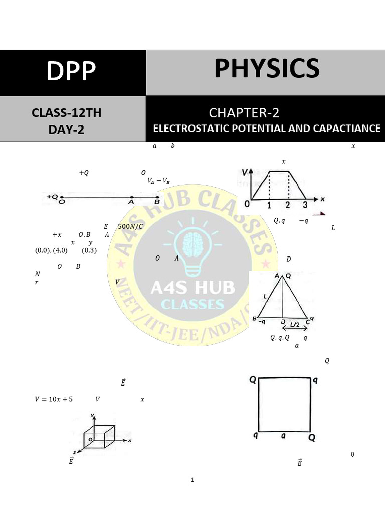 Physics: Chapter-2 | PDF | Capacitance | Capacitor