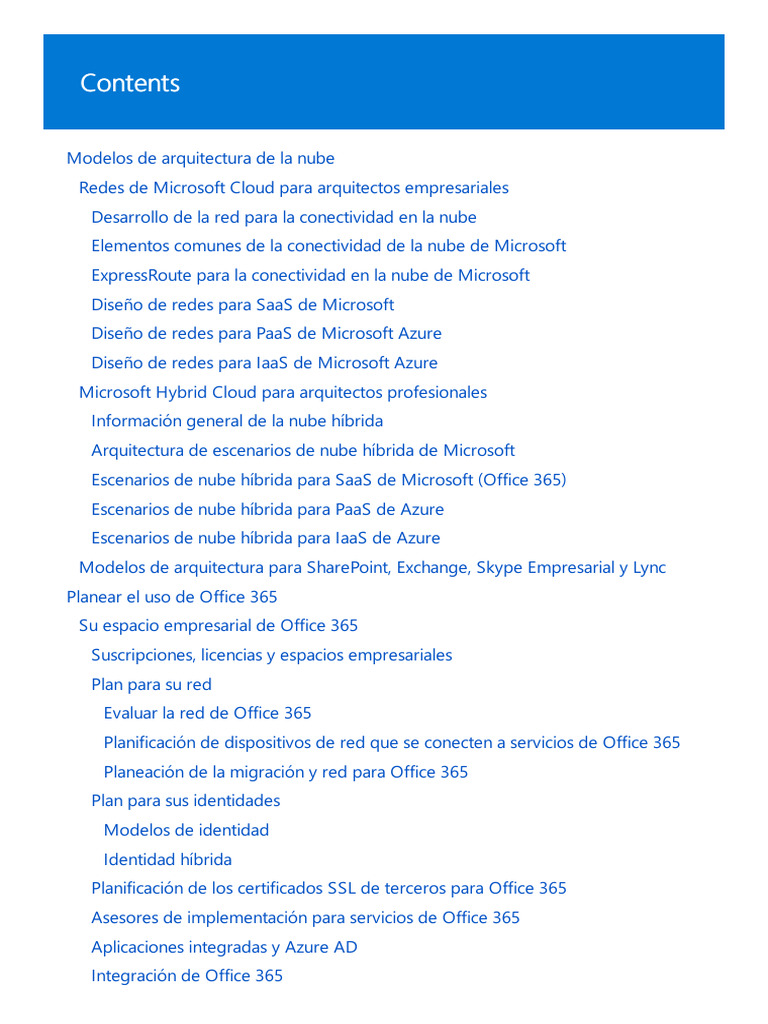 Arquitectura y Conectividad en Office 365 | PDF | Computación en la ...