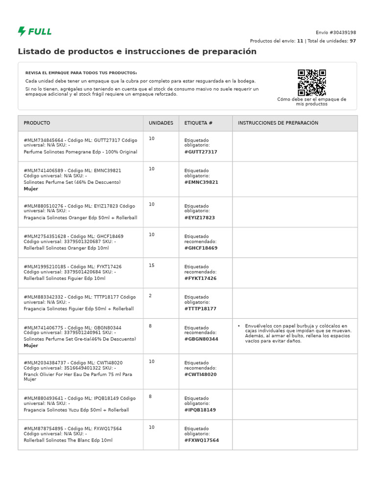 Inbound 30439198 Preparation Instructions | PDF