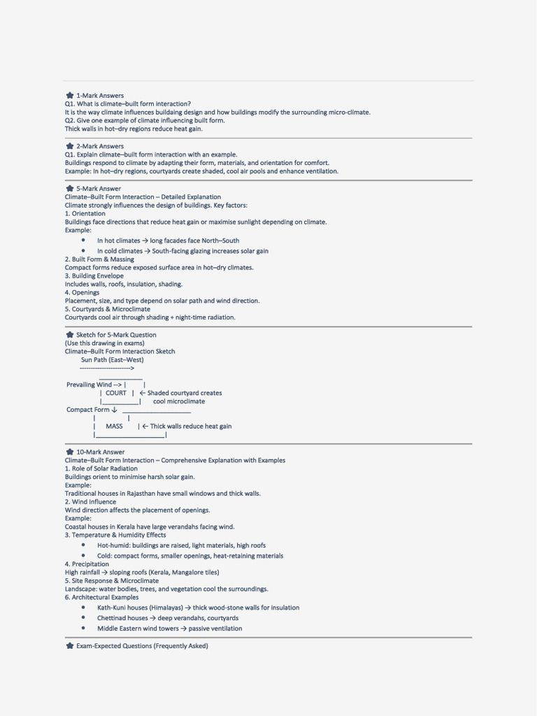 Climate-Built Form Interaction Explained | PDF | Humidity | Engineering ...