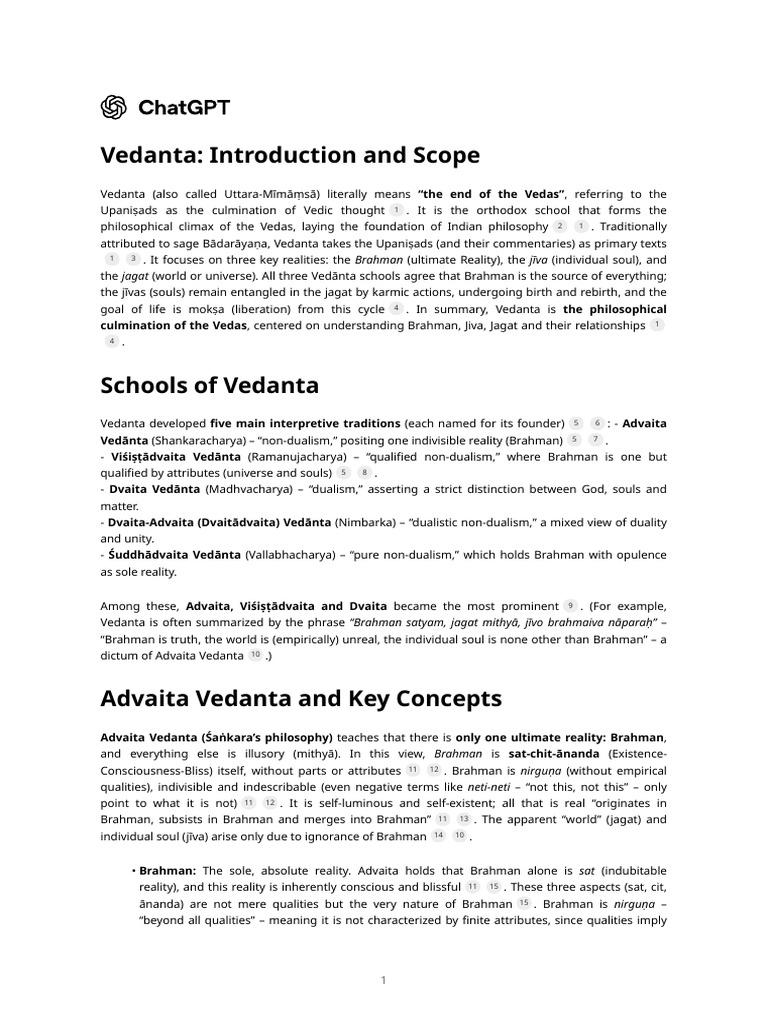 Understanding Vedanta Philosophy | PDF | Vedanta | Brahman