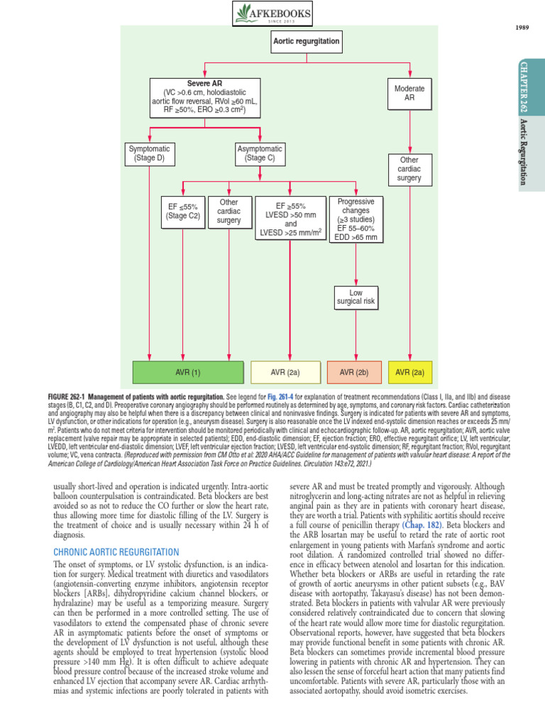 Aortic Regurgitation Management Guidelines | PDF