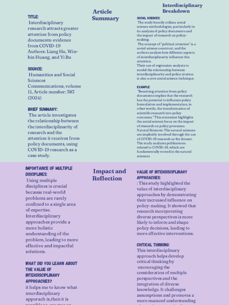 Article: Title | PDF | Interdisciplinarity | Social Sciences