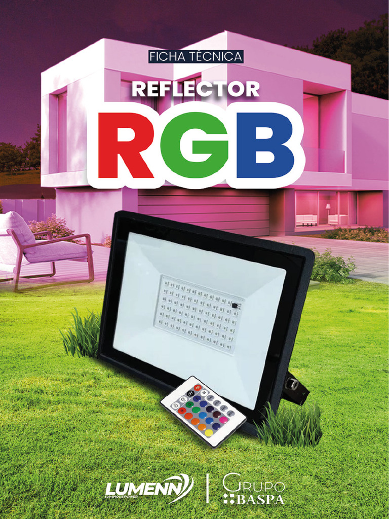 Reflector LED RGB 100W y 200W IP66 | PDF | Diodo emisor de luz ...