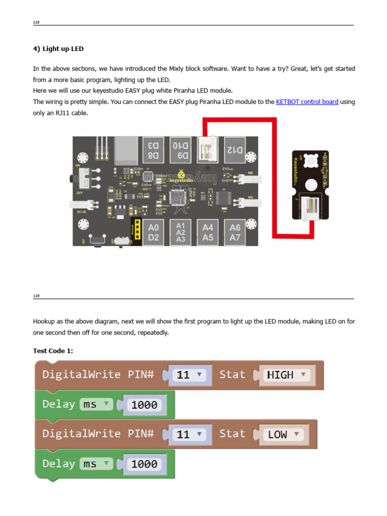 KS0353 Keyestudio KEYBOT Coding Education Robot--120-136 | PDF ...