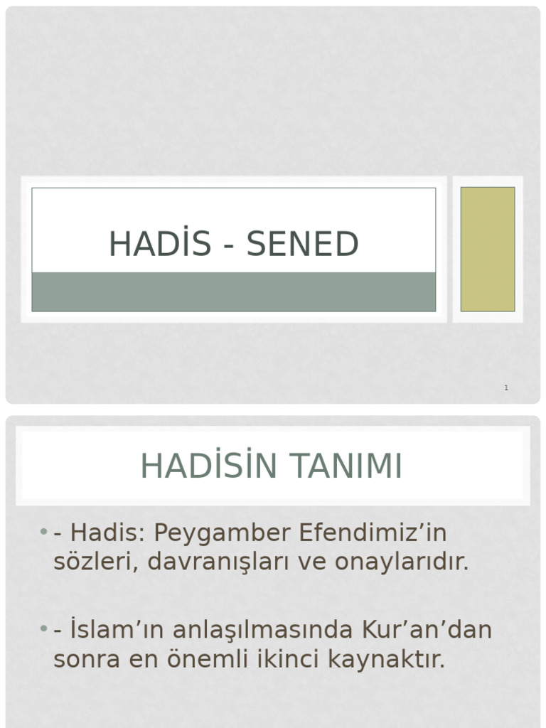 Hadi̇s - Sened | PDF