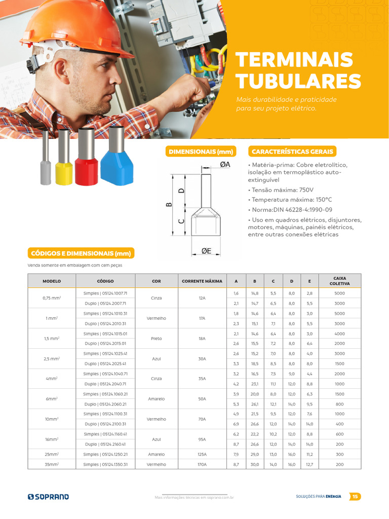 Terminais Tubulares para Projetos Elétricos | PDF
