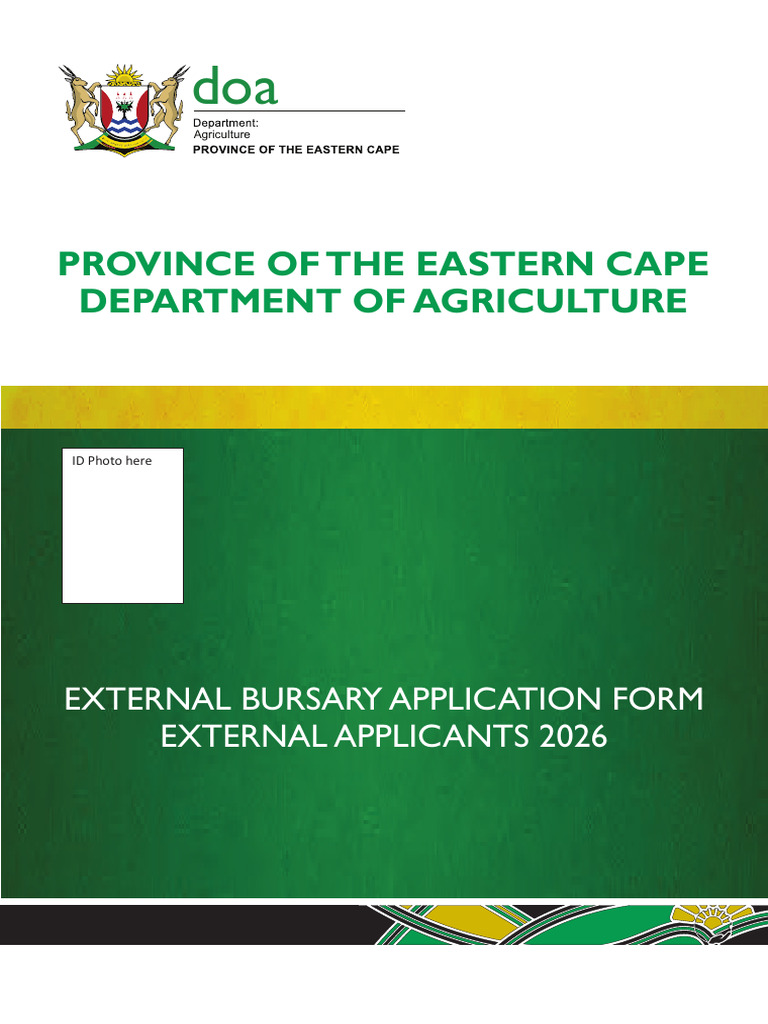 Eastern Cape Bursary Application 2026 | PDF