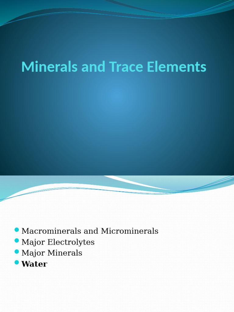Essential Minerals and Trace Elements Guide | PDF | Magnesium | Chromium