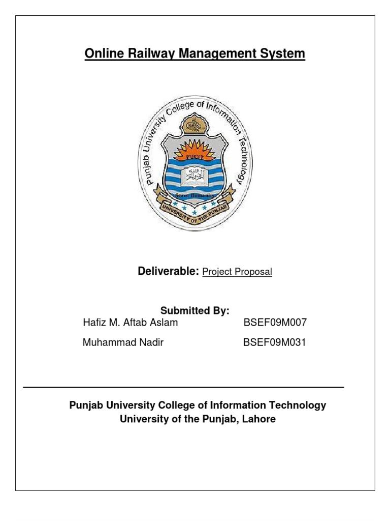 Online Railway Management System Proposal | PDF | Ticket (Admission ...
