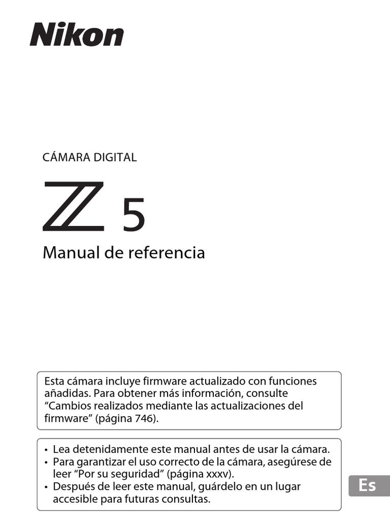 Manual de Ref z5 | PDF | Exposición (fotografía) | Formato de imagen ...