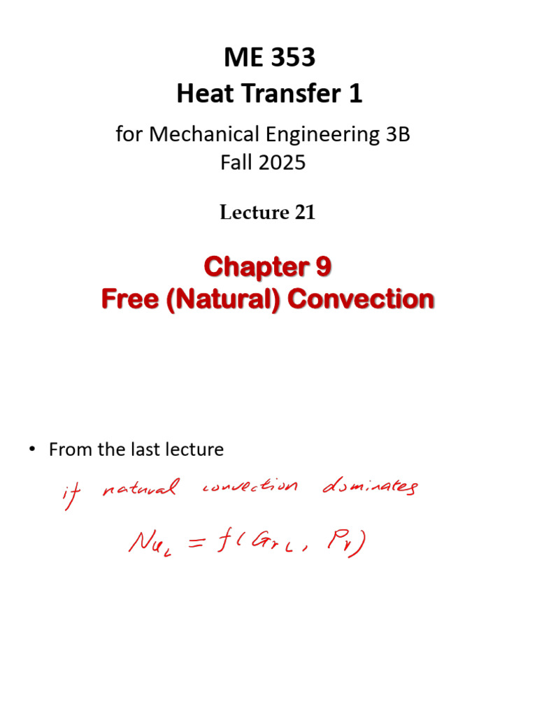 Natural Convection in Heat Transfer | PDF