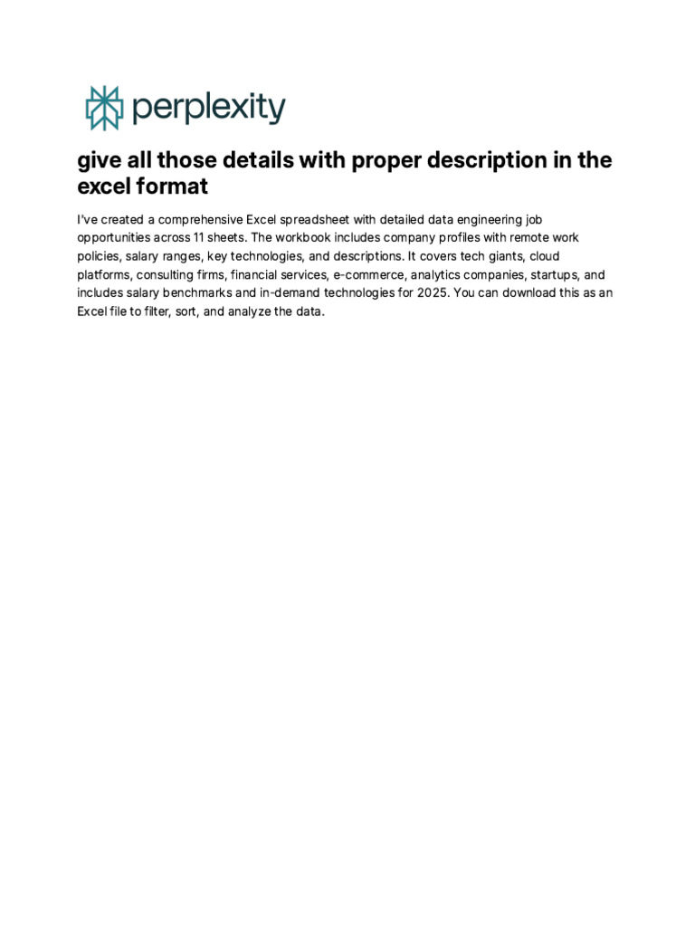 Give All Those Details With Proper Description in | PDF