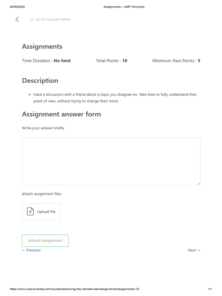 06 - Assignments - UMP University | PDF