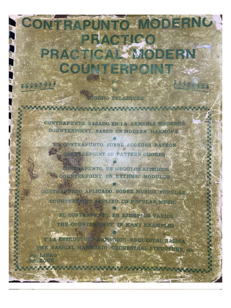 CONTRAPUNTO MODERNG PRACTICO PRACTICAL MODERN COUNTERPOINT Por by ...