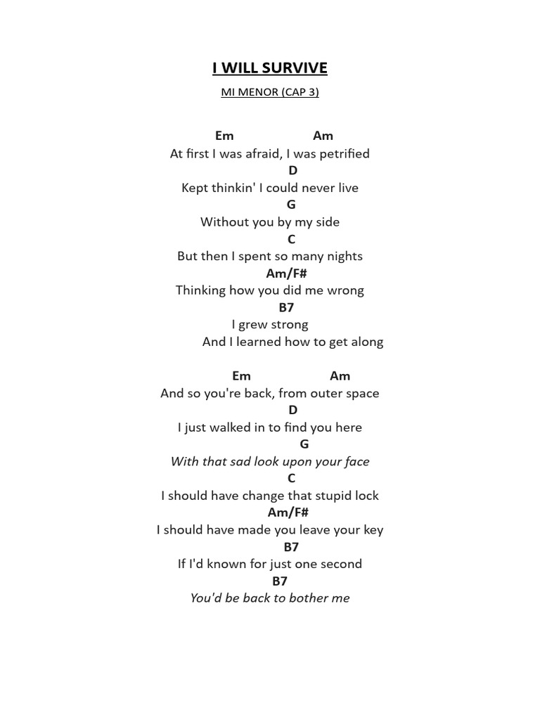 I Will Survive Lyrics Analysis | PDF