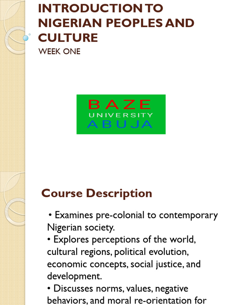 Nigerian Peoples and Cultural Overview | PDF | Nigeria
