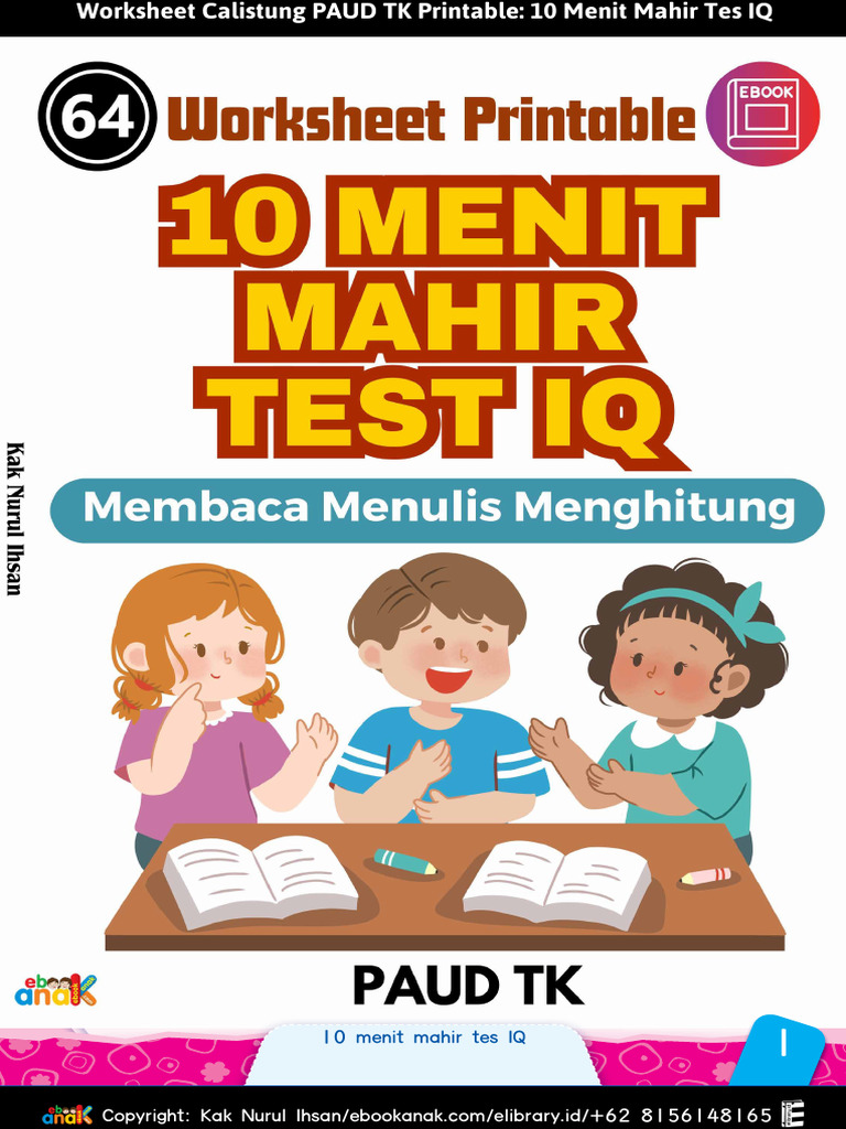 E. 129 64 Worksheet Printable Membaca, Menulis, Dan Menghitung 10 Menit ...