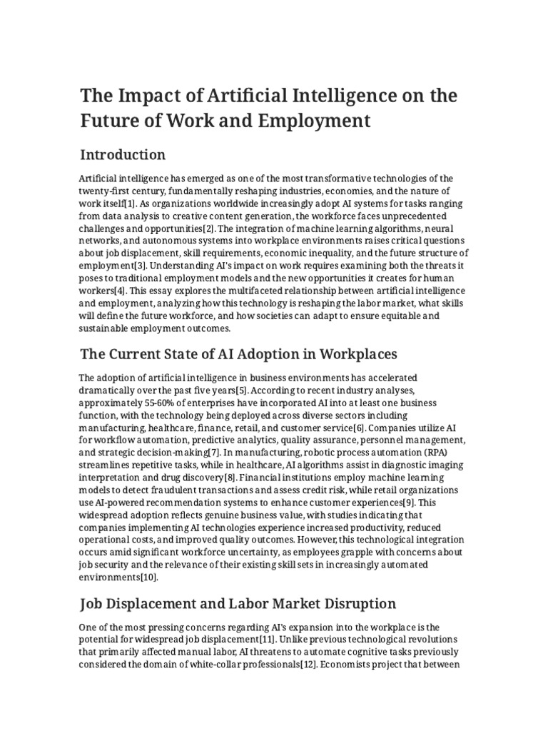 AI's Impact on Future Employment Trends | PDF | Artificial Intelligence ...