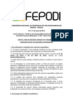 Edital Congresso Nacional Da FEPODI