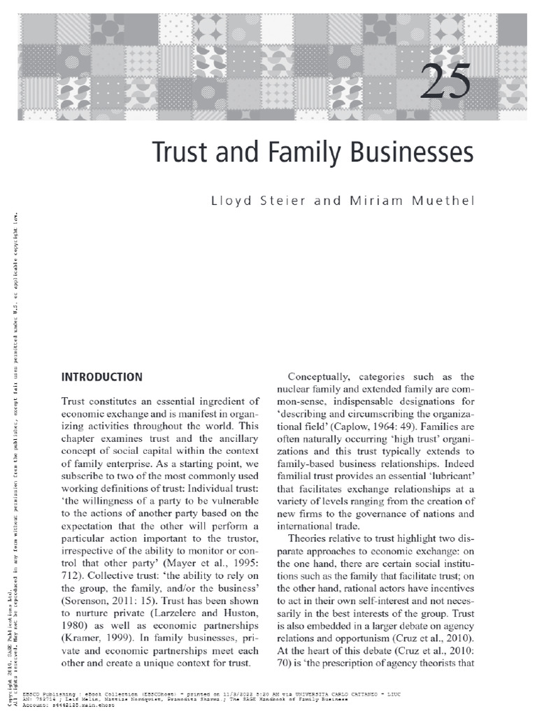 Family Business 4 | PDF | Emotions | Social Capital