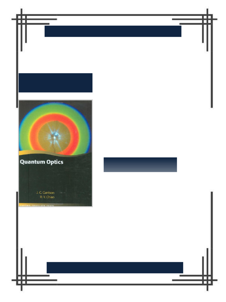 Quantum optics Raymond Chiao fully accessible ebook | PDF | Photon ...