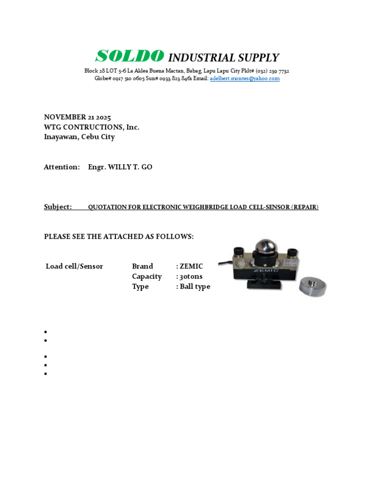 Load Cell 11-21-25 | PDF | Equipment | Electrical Engineering