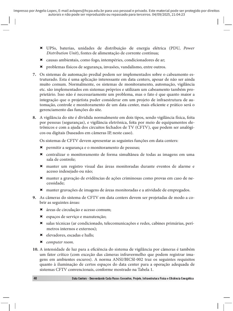Infraestrutura e Segurança em Data Centers | PDF | Virtualização ...