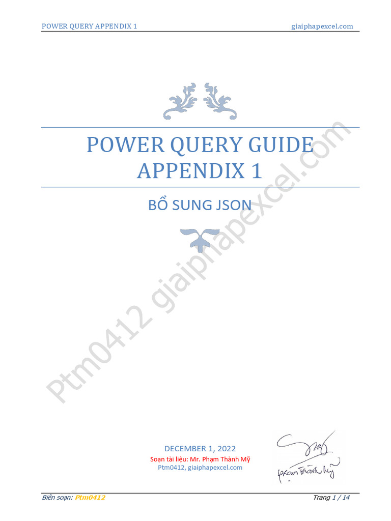PowerQuery Guide Appendix1 | PDF