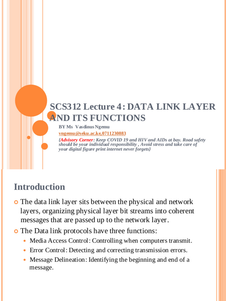 Data Link Layer Functions Explained | PDF | Channel Access Method ...