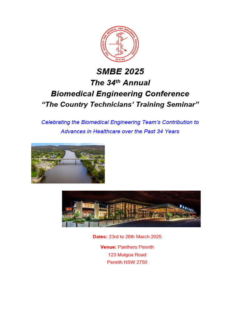 SMBE 2025 Biomedical Engineering Conference | PDF | Biomedical Engineering