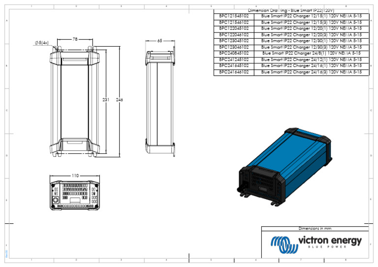 DimensionDrawing BSC IP22 (120V) | PDF