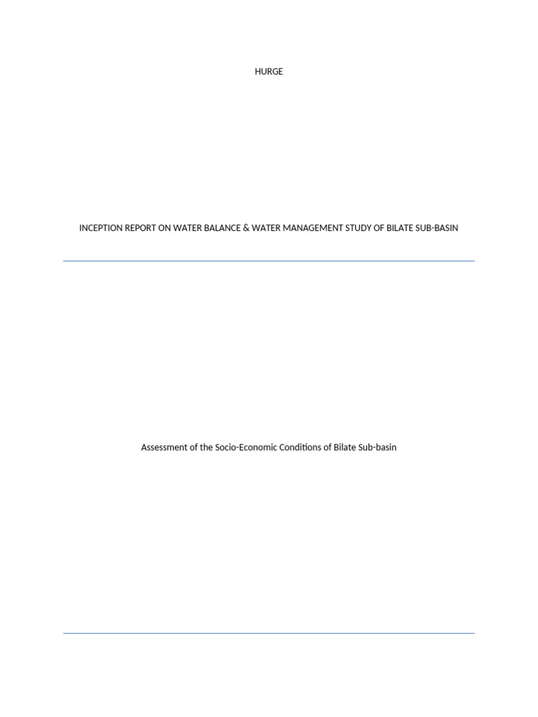 Water Management Study: Bilate Sub-Basin | PDF | Economics | Sampling ...