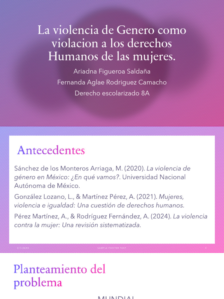 La Violencia de Genero Como Violacion A Los Derechos Humanos de Las ...